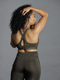 Gains olive green core pocket leggings