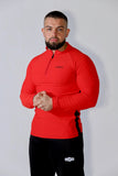 *PRE ORDER* Red with black Slim fitted stretchy long sleeve t-shirt & shorts set