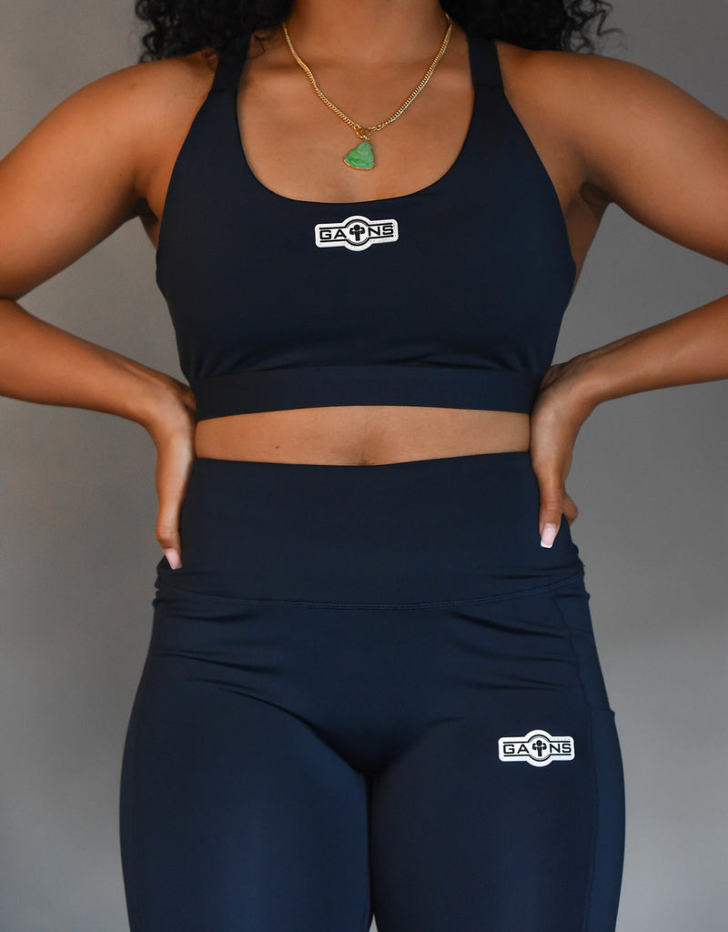 Gains olive green core pocket leggings