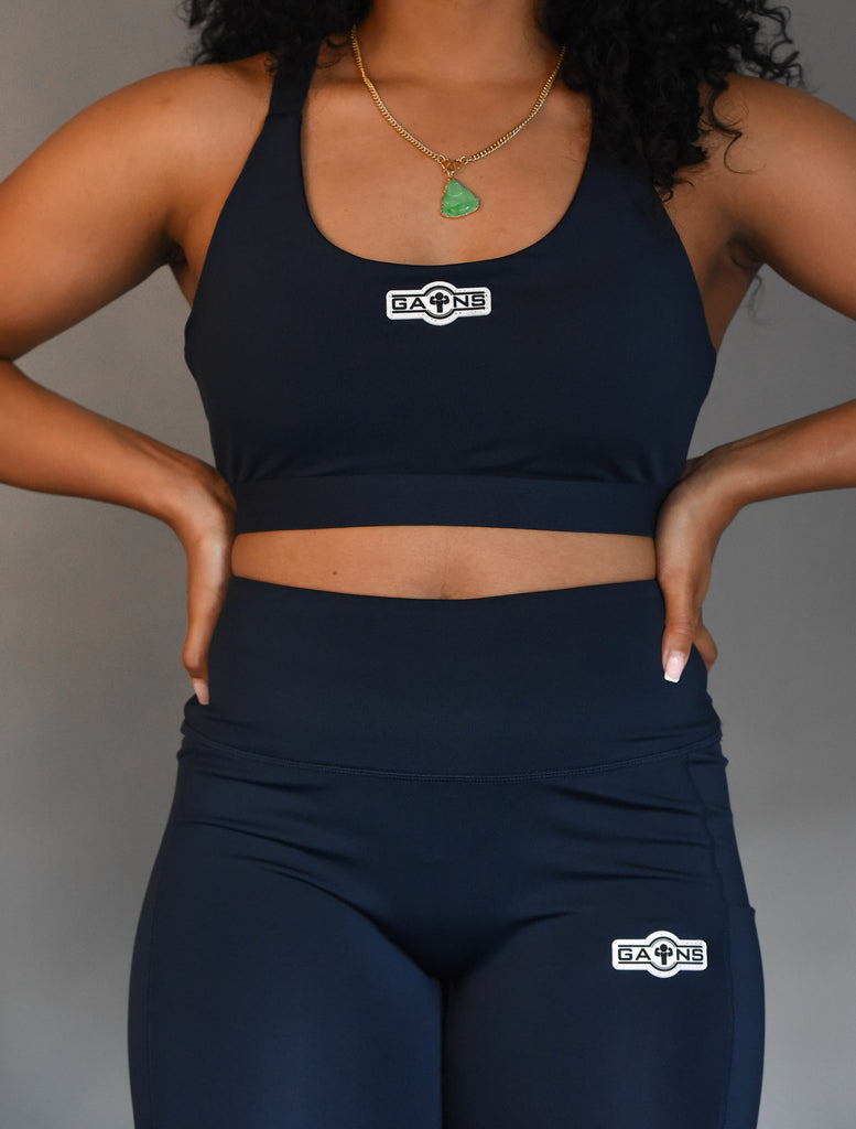 Women's Navy active core bra