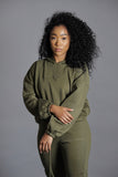 Women's Khaki active-lounge Fitted joggers